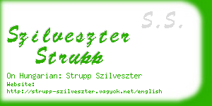 szilveszter strupp business card